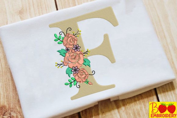 Letter F and Flower: A Seasonal Embroidery Gem