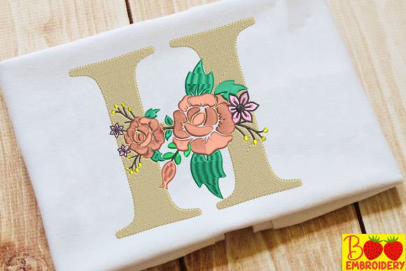 Letter H and Flower Embroidery Review