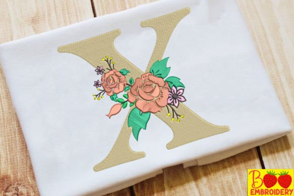 Letter X and Flower Embroidery Review