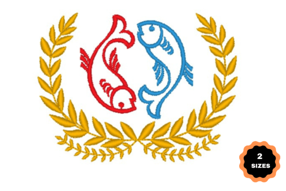 Two Fish Embroidery Design